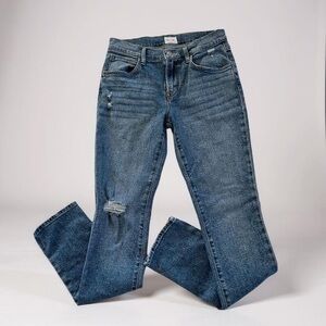 Hudson Blake Anderson High Rise Distressed Straight Leg Jeans